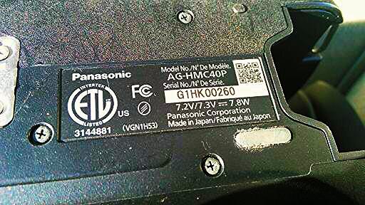 Panasonic AVCCAM AG‑HMC40 3.05 MP Professional HD Camcorder ‑ 1080p Camera HMC40