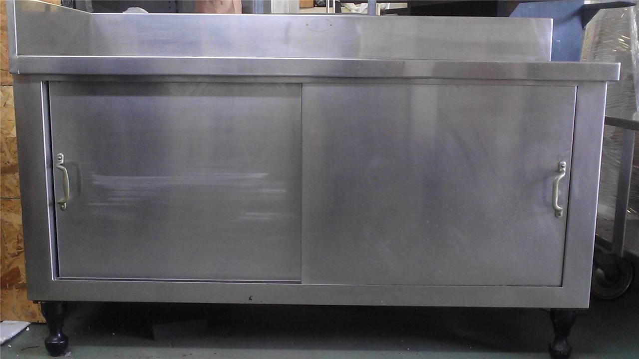 VINTAGE DUPARQUET COMMERCIAL HEAVY GAUGE STAINLESS STEEL FOOD PREP TABLE