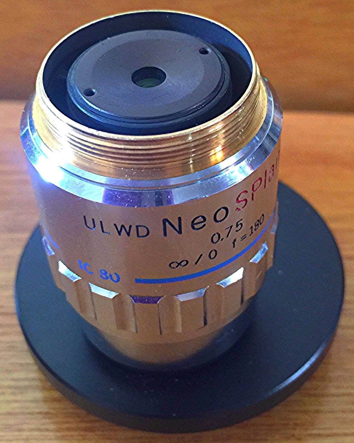 OLYMPUS ULWD NEO SPLAN 80x 0.75 IC80 METALLURGICAL MICROSCOPE OBJECTIVE LENS