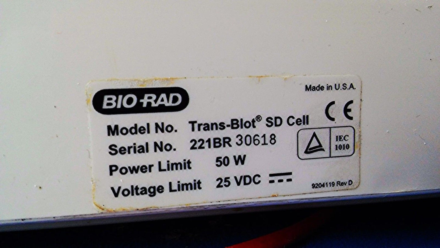 BIO-RAD TRANS-BLOT SEMI-DRY TRANSFER SD CELL ELECTROPHORESIS