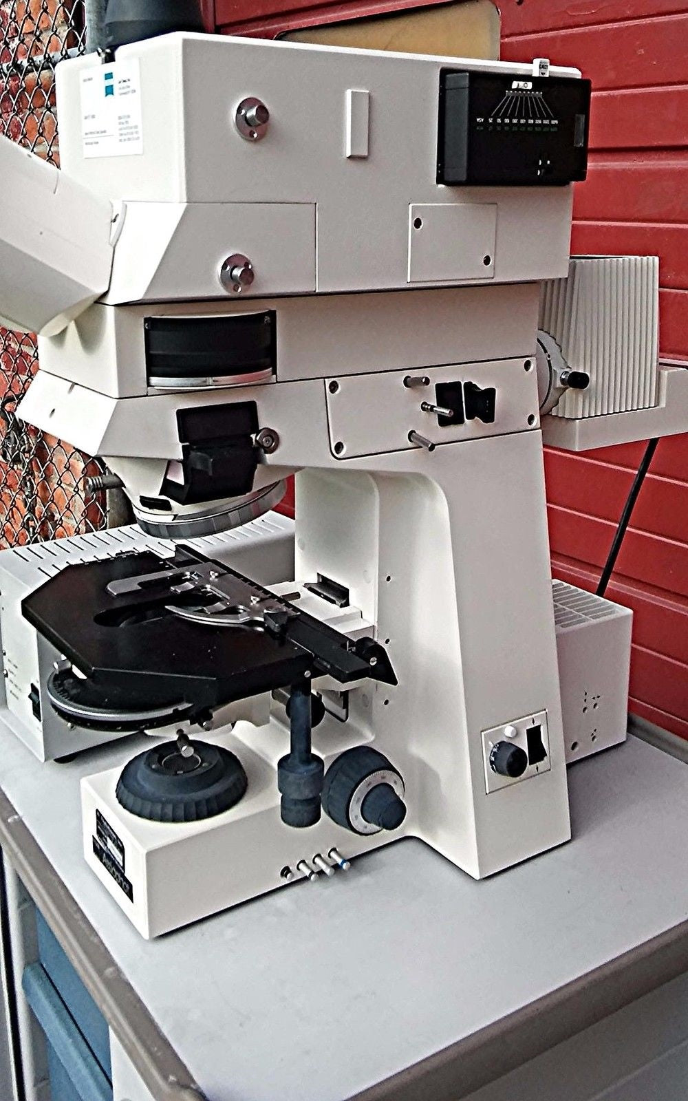 ZEISS AXIOPHOT FLUORESCENCE POLARIZED FILTER MICROSCOPE PULNIX TM-745 CAMERA