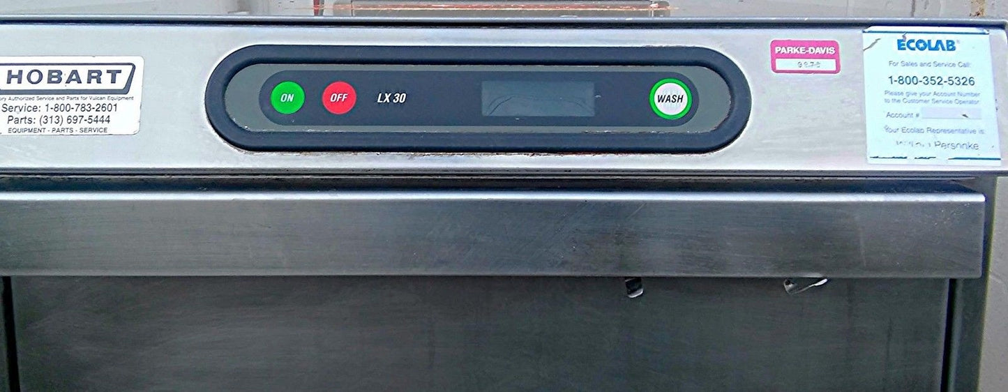 HOBART LX30 COMMERCIAL DISHWASHER WASHING WORKS PERFECTLY WATCH VIDEO FREE SHIP
