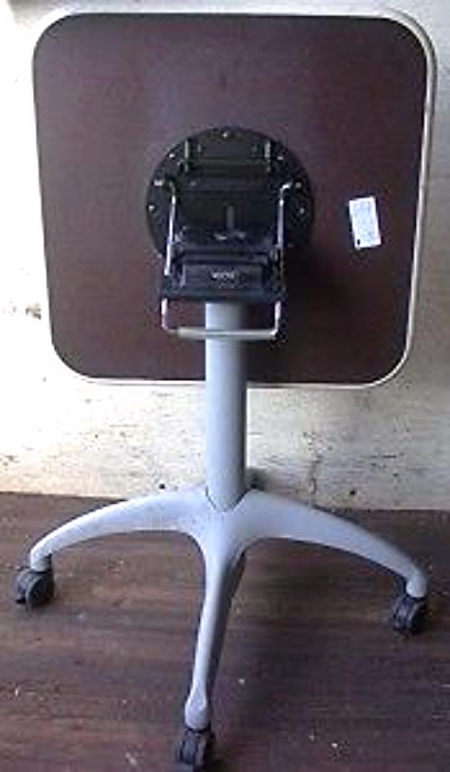 VECTA STEELCASE 30 x 30 FOLDING FLIP TABLE with METAL BASE & WHEELS