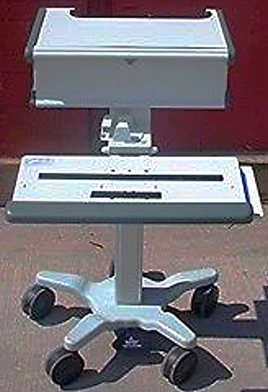 GCX INSTRUMENT VHRS VARIABLE HEIGHT ROLL STAND MOUNTING SYSTEM CART WORK SURFACE