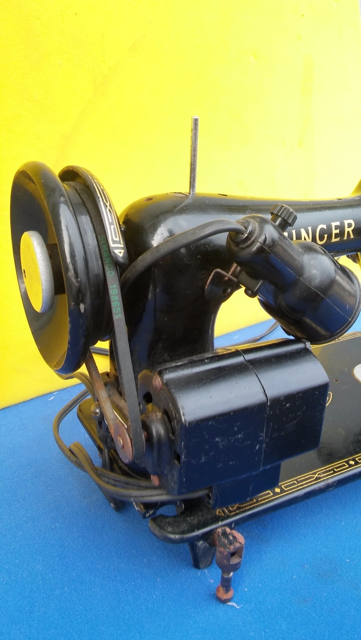 1955 SINGER MODEL 99K SEWING MACHINE EK966509 PERFECT WATCH VIDEO FREESHIP
