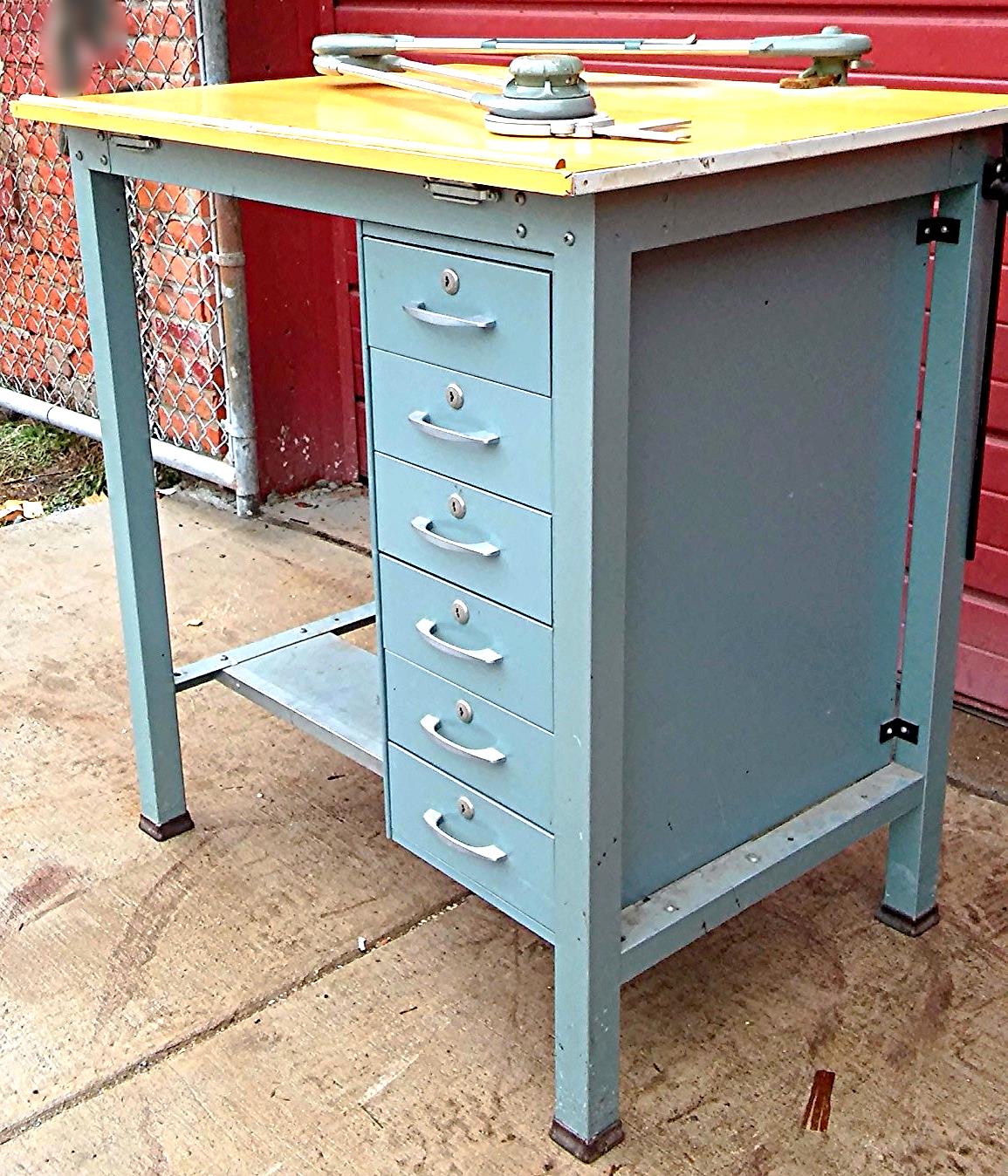 1950's VINTAGE HAMILTON DRAFT TABLE KEUFFEL & ESSER V-Track Drafting FREESHIPPIN