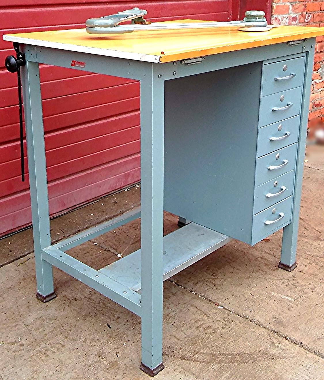 1950's VINTAGE HAMILTON DRAFT TABLE KEUFFEL & ESSER V-Track Drafting FREESHIPPIN