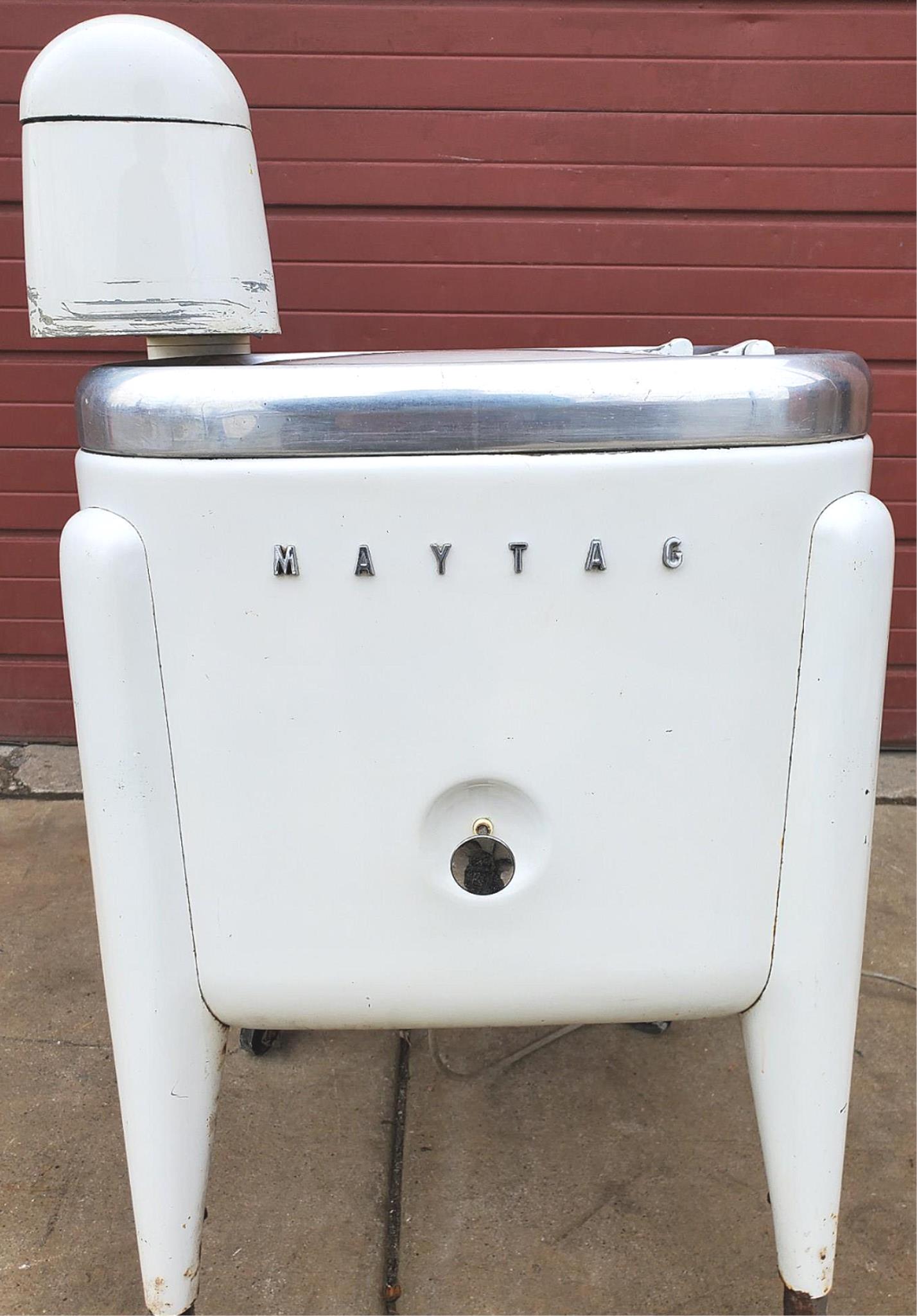 100% WORKING VINTAGE MAYTAG E2L "WRINGER" WASHING MACHINE WATCH VIDEO FREE SHIP