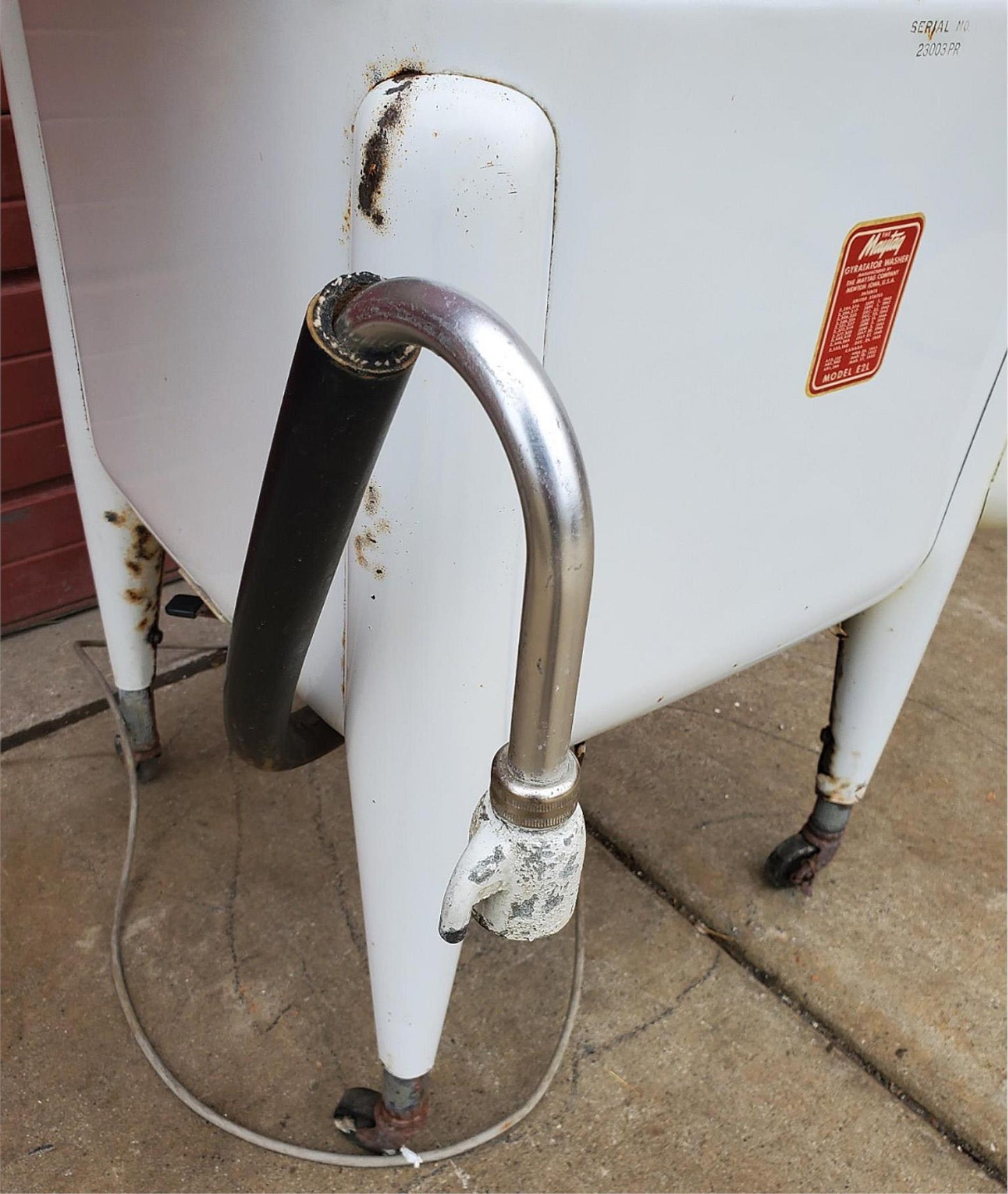 100% WORKING VINTAGE MAYTAG E2L "WRINGER" WASHING MACHINE WATCH VIDEO FREE SHIP