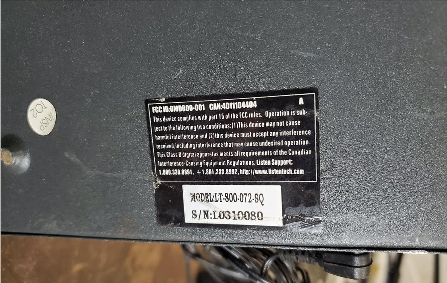 LISTEN LT-800-072-SQ STATIONARY RF TRANSMITTER (72 MHZ) WATCH VIDEO FREE SHIP