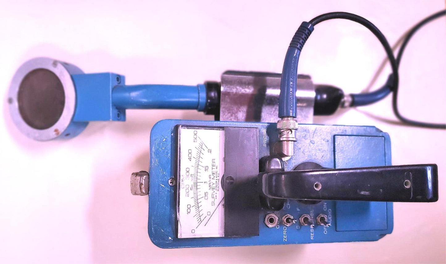 WMB JOHNSON GSM-15 4 RANGE SURVEY METER & HP-265 PROBE GAMMA RADIATION DETECTOR