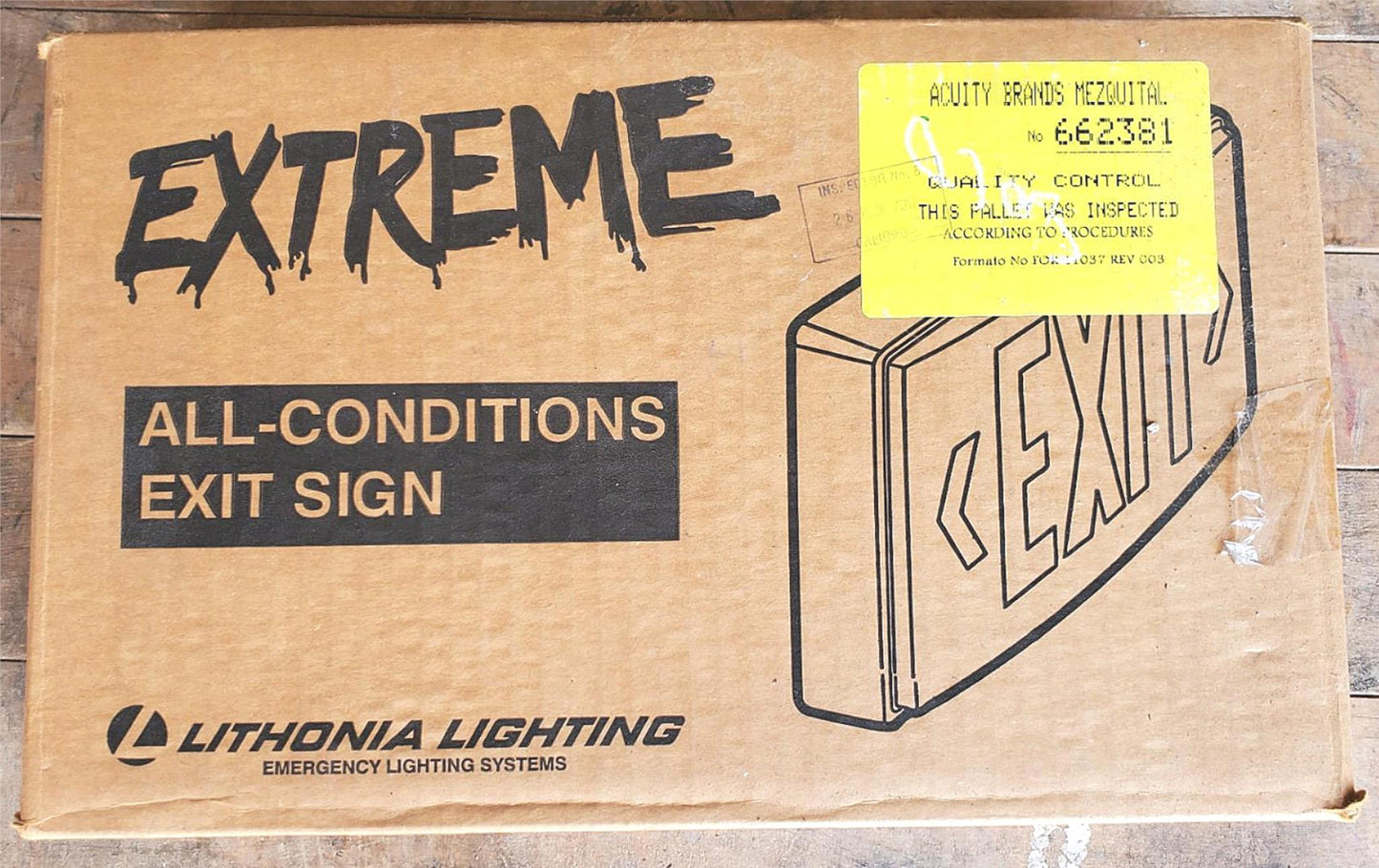 LITHONIA LIGHTING EXTREME LED EMERGENCY EXIT ALL COND SIGN SERIES LVSW1R 120/277