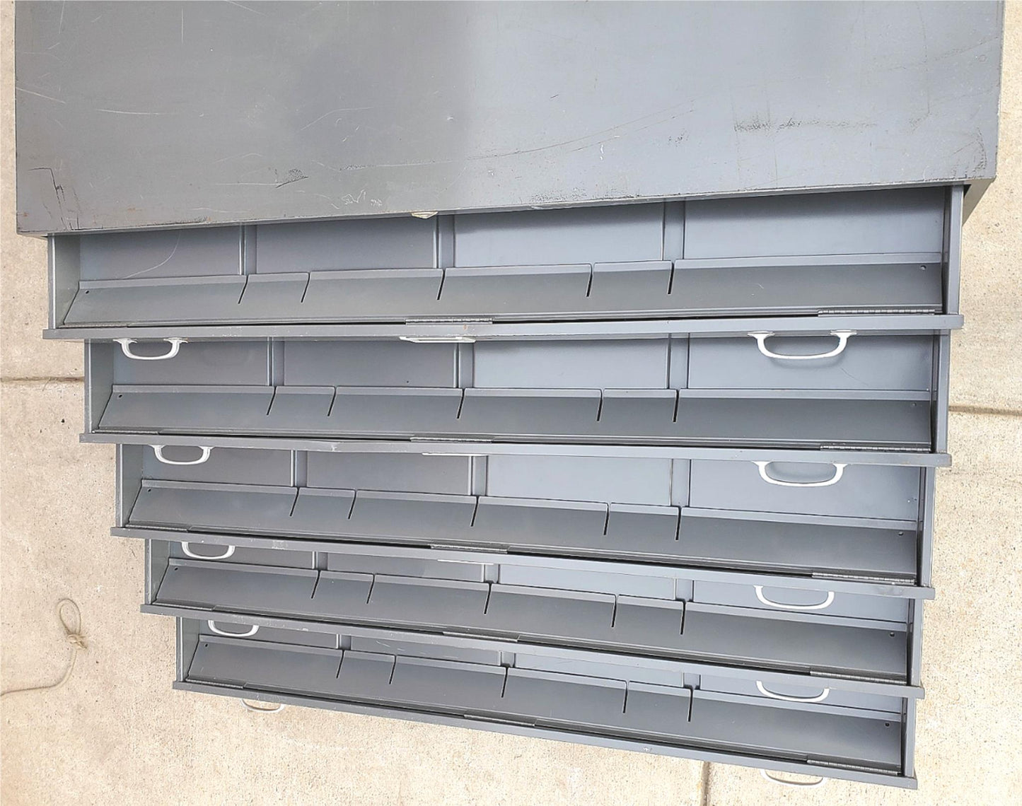 1950s VERYBIG 53"x42"x16" COLE STEEL 5 DRAWER STEEL MAP FILE INDUSTRIAL FREESHIP