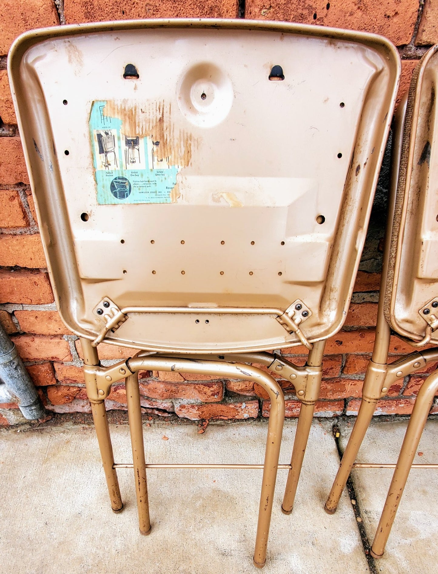 RARE DESIGN SET 4 VINTAGE KITCHEN CHAIRS by HAMILTON COSTCO of INDIANA FREESHIP