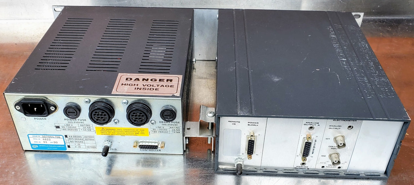 GRANVILLE PHILLIPS 307 VACUUM GAUGE CONTROLLER with POWER SUPPLY FREE SHIP