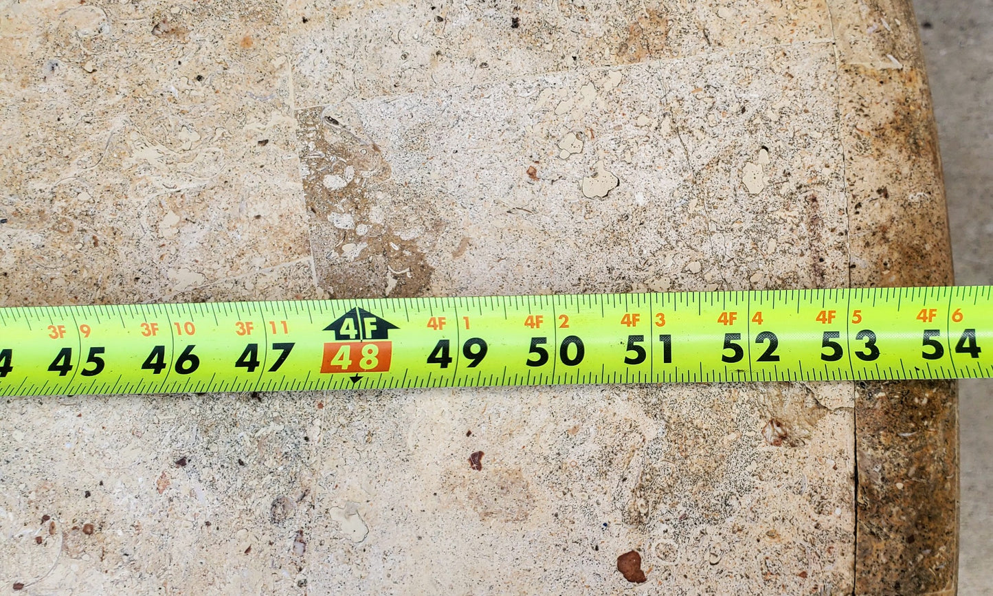 RARE 54"w x 29"h x 2"t MARBLE PATCHWORK CUSTOM MADE HIGH END DESIGN ROUND TABLE