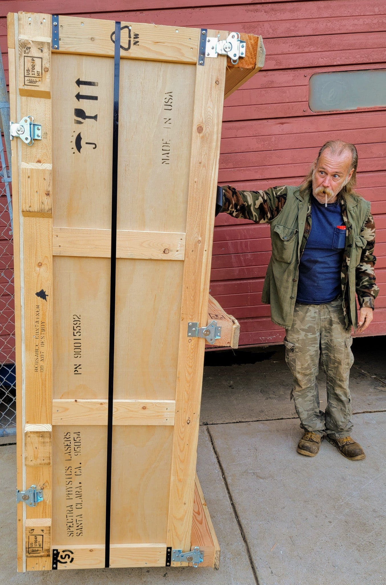 SCREW LOCK EXPORT CRATE WOOD TRANSPORT CONTAINER 72"Widex49"Deepx29"Hi FREESHIP