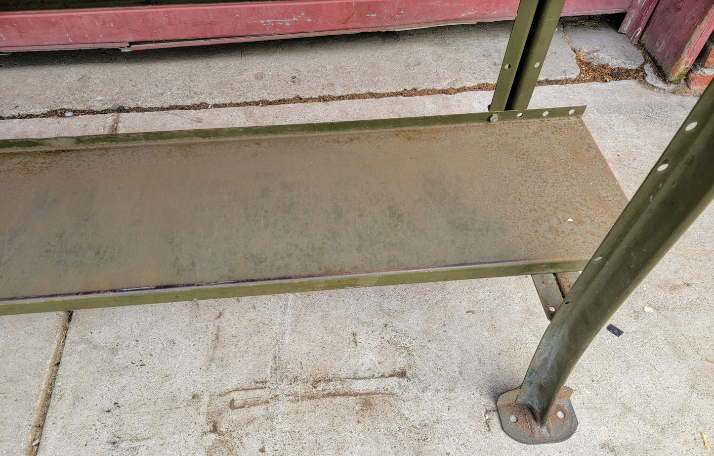 VINTAGE LYON MILITARY GREEN 6 FOOT Wide x 28"Deep x 37"High WORK BENCH FREE SHIP