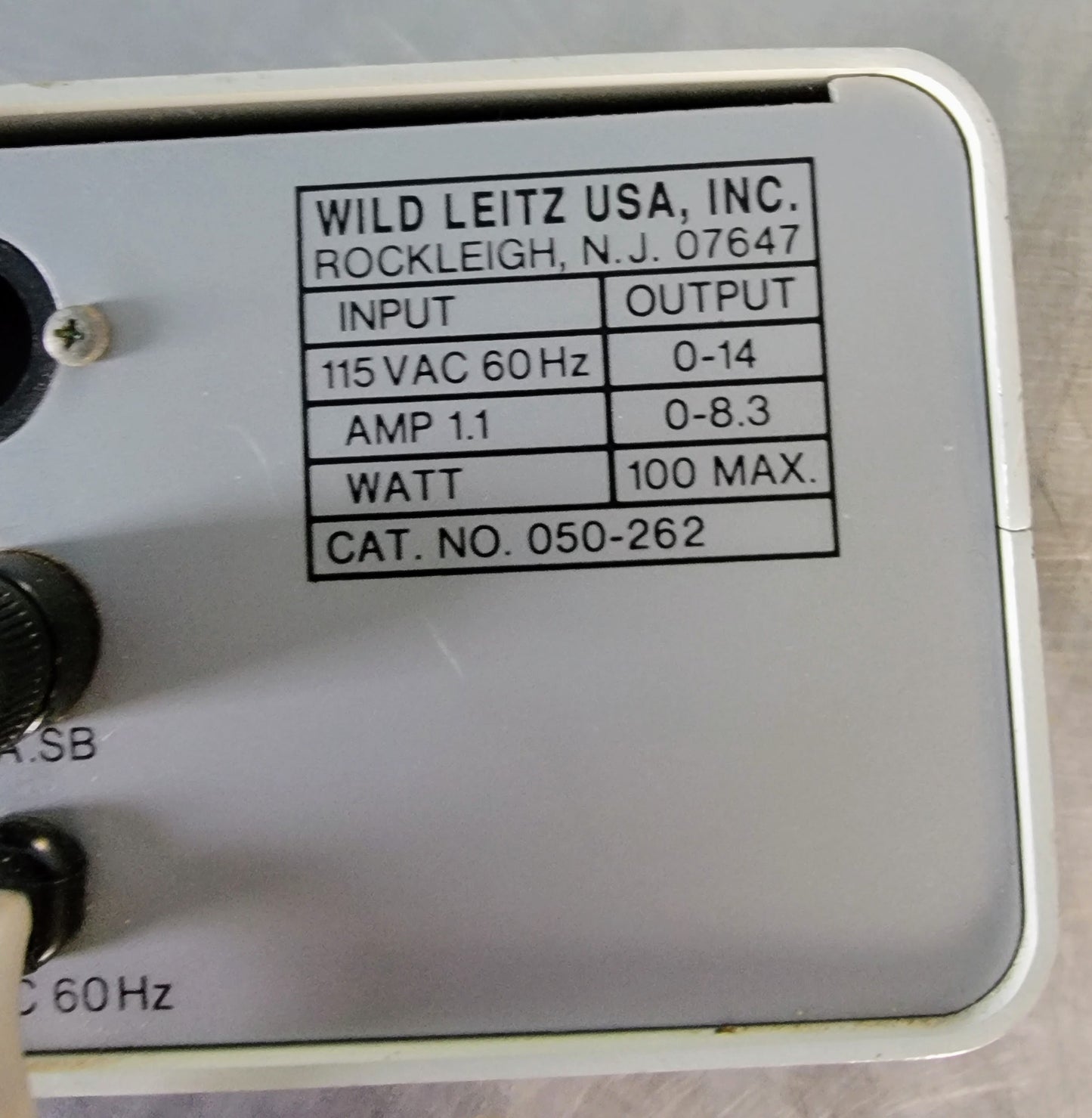 WILD LEITZ® 050-262 MICROSCOPE POWER SUPPLY WORKS GREAT 90-DAY-WARRANTY FREESHIP