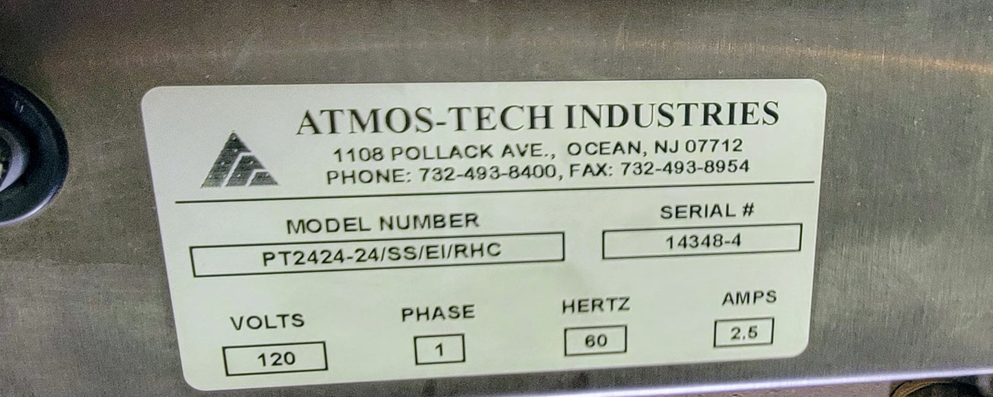B.NEW ATMOS-TECH INDUSTRIES PT-2424-24-SS-EI-RHC WALL PASS-THRU SYSTEM FREESHIP