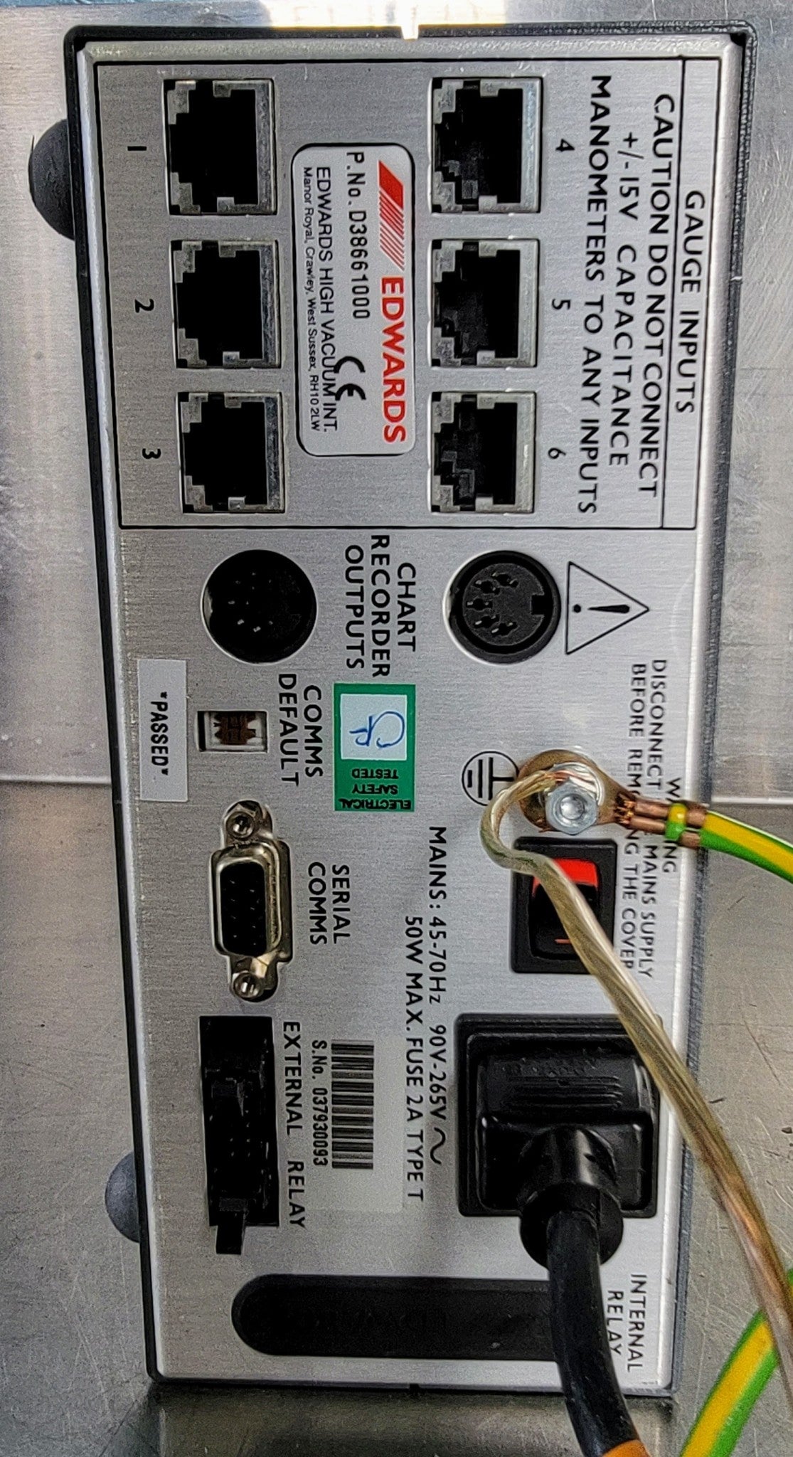 100% WORKING EDWARDS D38661000 ACTIVE GAUGE CONTROLLER with MANUAL FREE SHIP