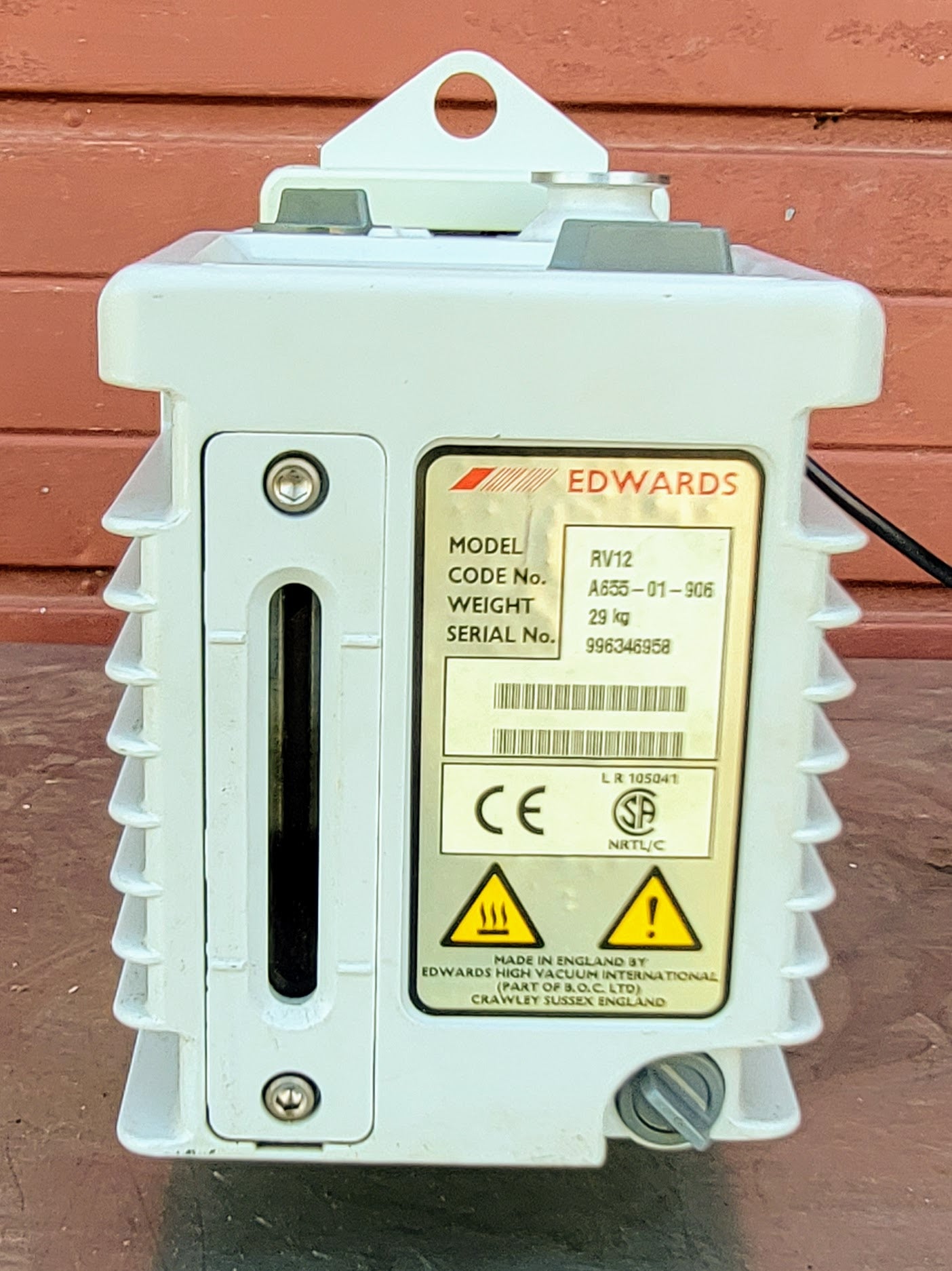 230Volt EDWARDS 12 E2M12 ROTARYVANE MECHANICAL VACUUM PUMP WATCH VIDEO FREE SHIP