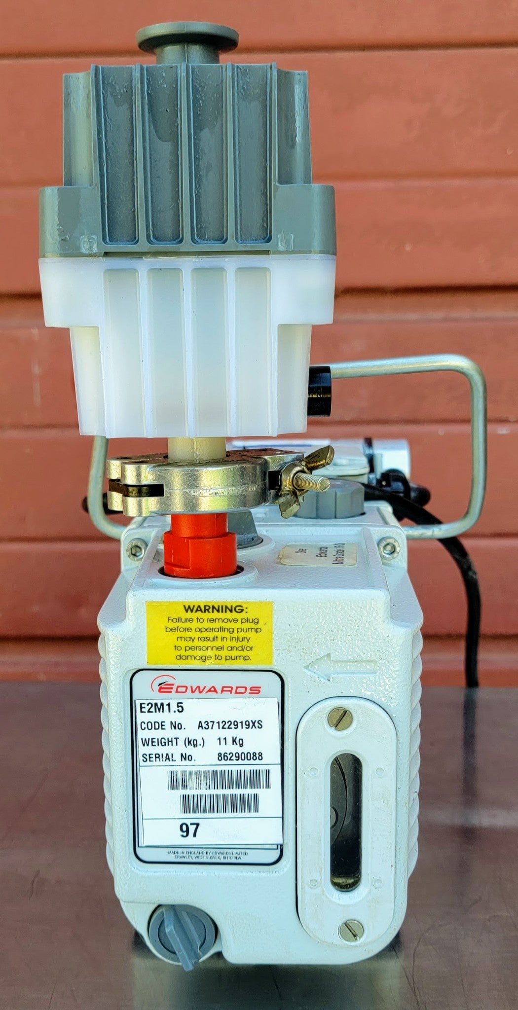 230Volt EDWARDS 1.5 E2M1.5 ROTARY VANE VACUUM PUMP wMANUAL WATCH VIDEO FREE SHIP