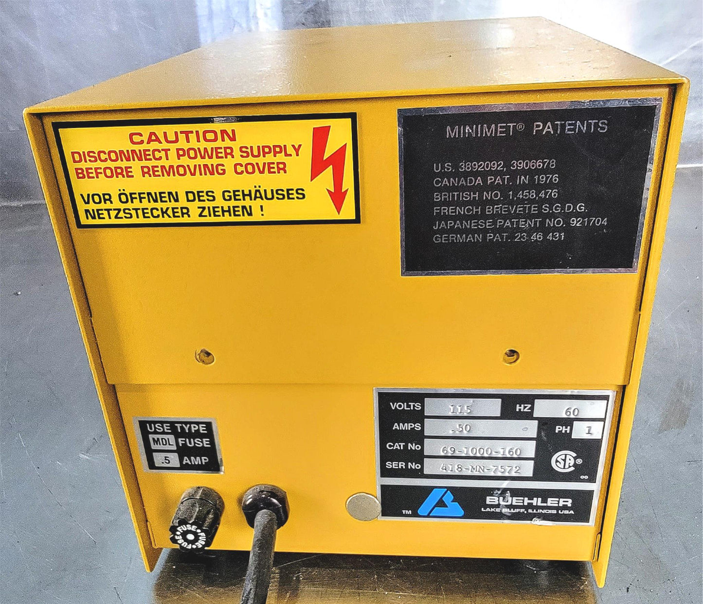 Working BUEHLER 60-1000 MINIMET POLISHER GRINDER with MANUAL WATCHVIDEO FREESHIP