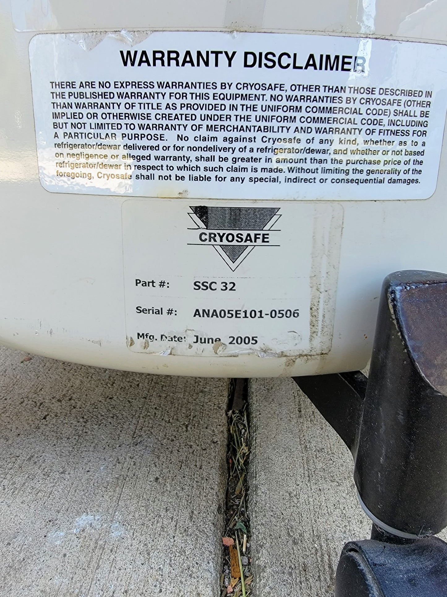 CRYOSAFE SSC32 CRYOGENIC TANK 9 WAND CANE STRAW CANISTER SAMPLE STORAGE FREESHIP