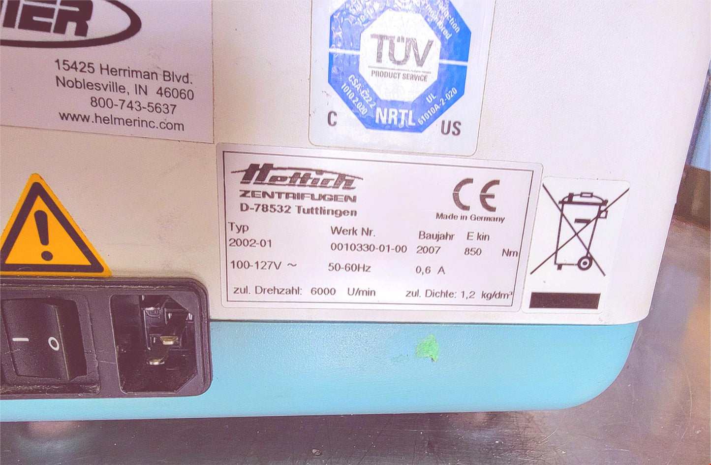 100% 90-DAY-WARRANTY HETTICH EBA 20 CENTRIFUGE E1624 ROTOR FREE SHIP WATCH VIDEO