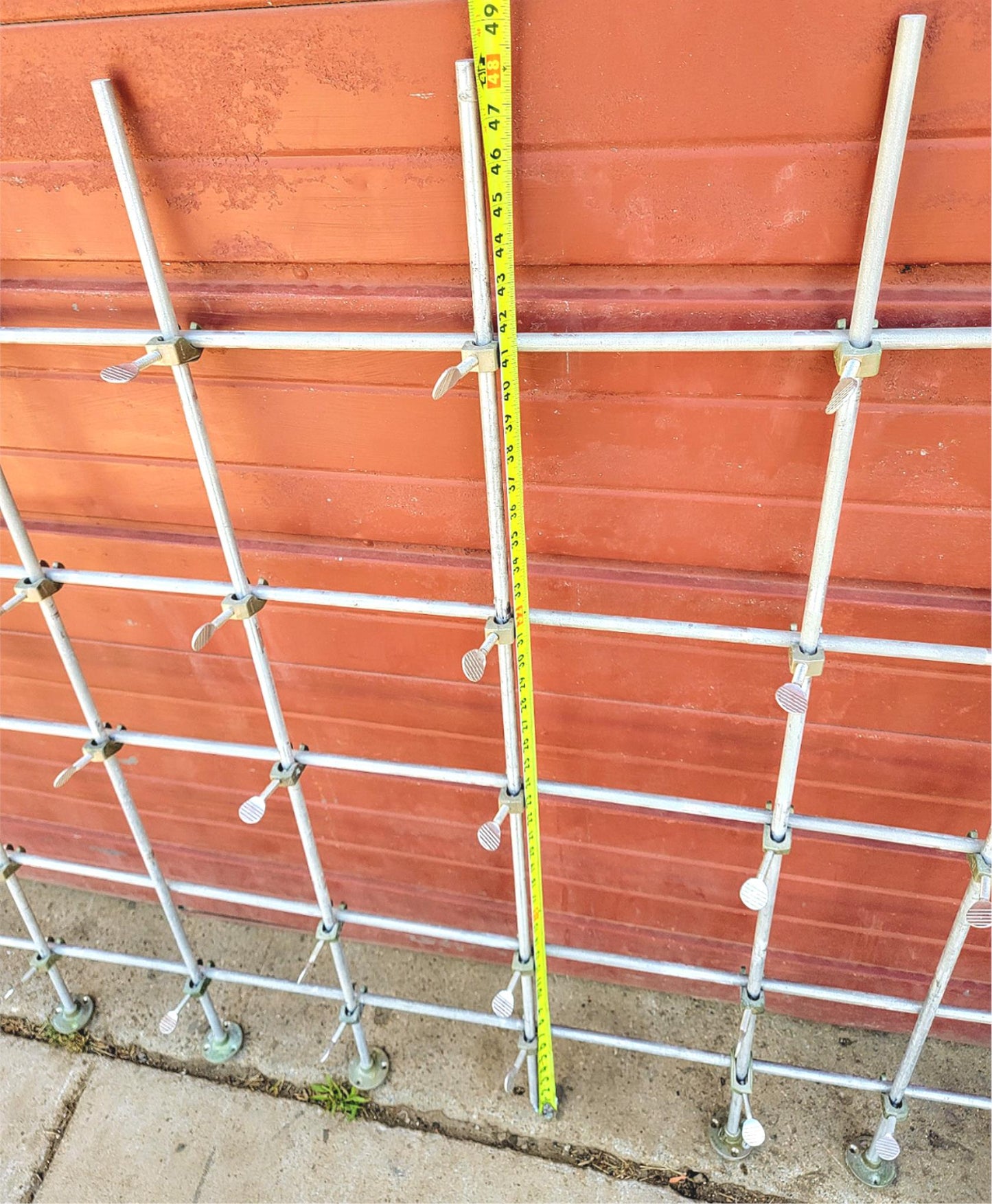 43 FISHER LABORATORY FRAME NICKEL PLATED ZINC HOOK CONNECTORS & 14 ALUMINUM BARS