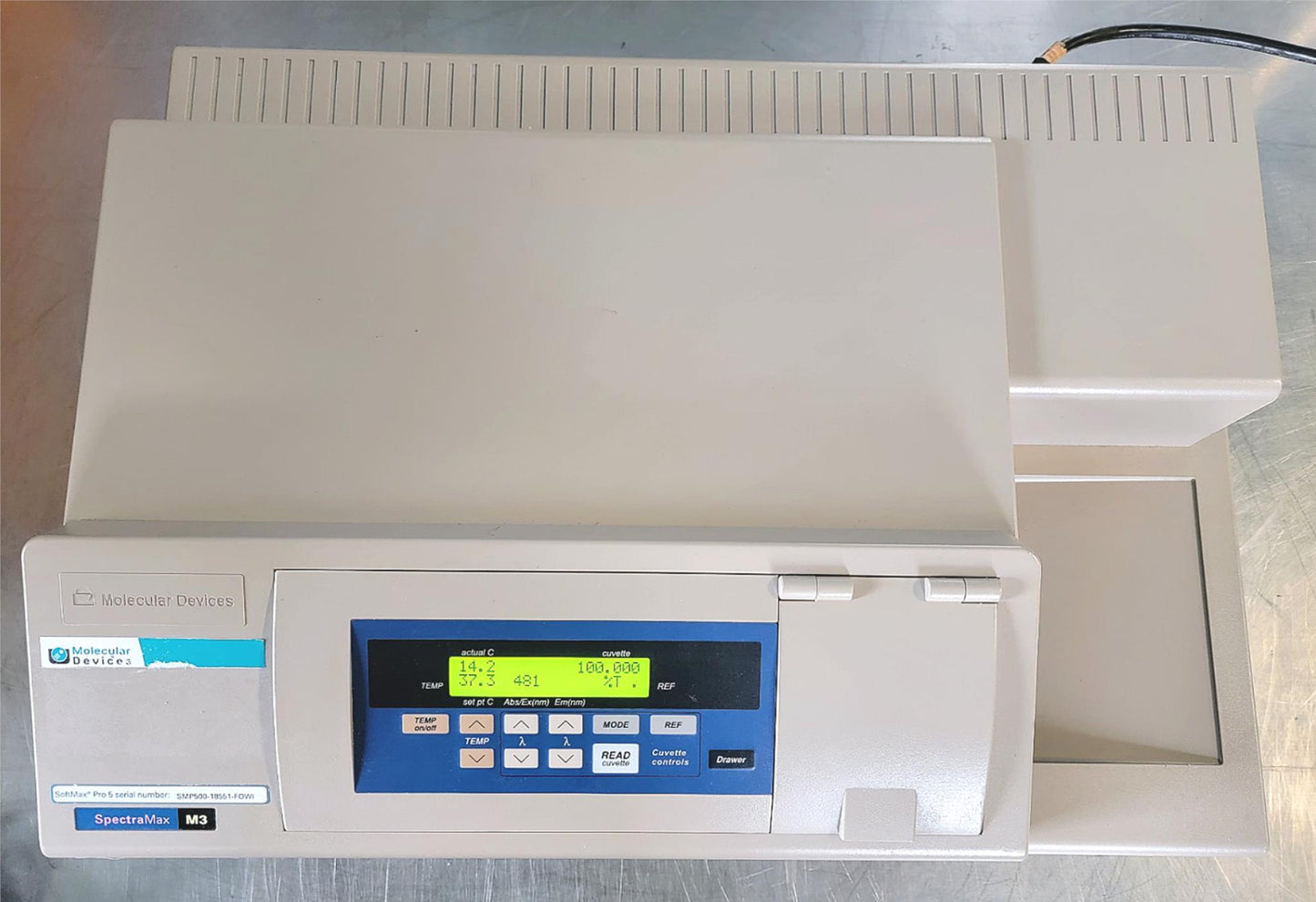 100% MOLECULAR DEVICES SPECTRAMAX M3 MICROPLATE READER 90DAYWARRANTY WATCH VIDEO