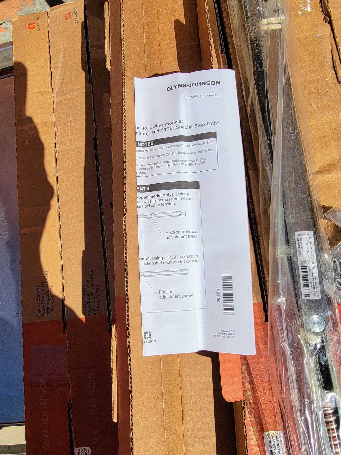 Brand New GLYNN-JOHNSON HOLD OPEN OVERHEAD DOOR STOP OH90-3.0.H.10865 FREE SHIP