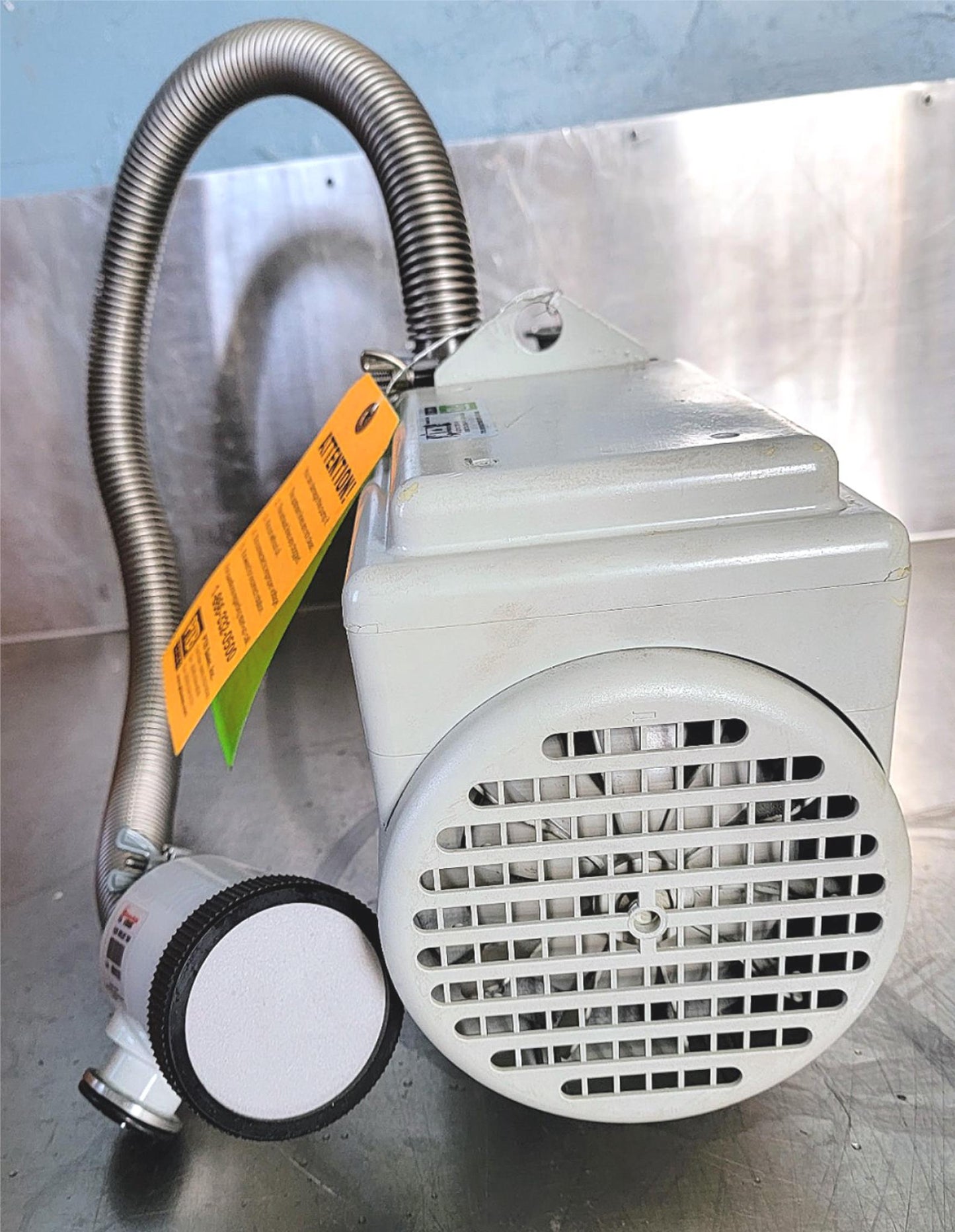 100% EDWARDS RV8 VACUUM PUMP with FL20K FORELINE TRAP 90-DAYWARRANTY WATCH VIDEO