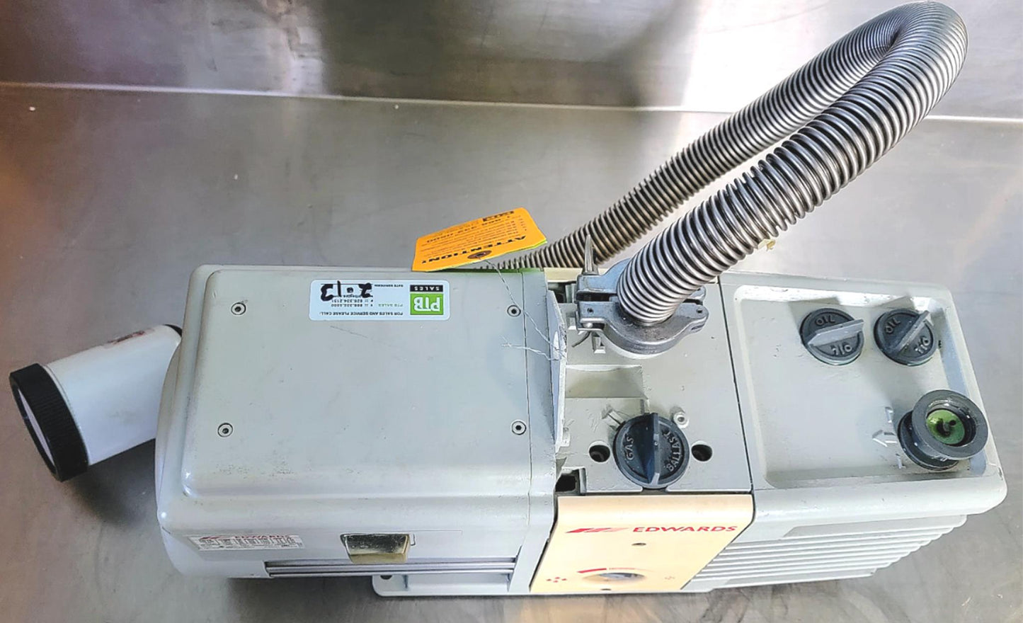 100% EDWARDS RV8 VACUUM PUMP with FL20K FORELINE TRAP 90-DAYWARRANTY WATCH VIDEO