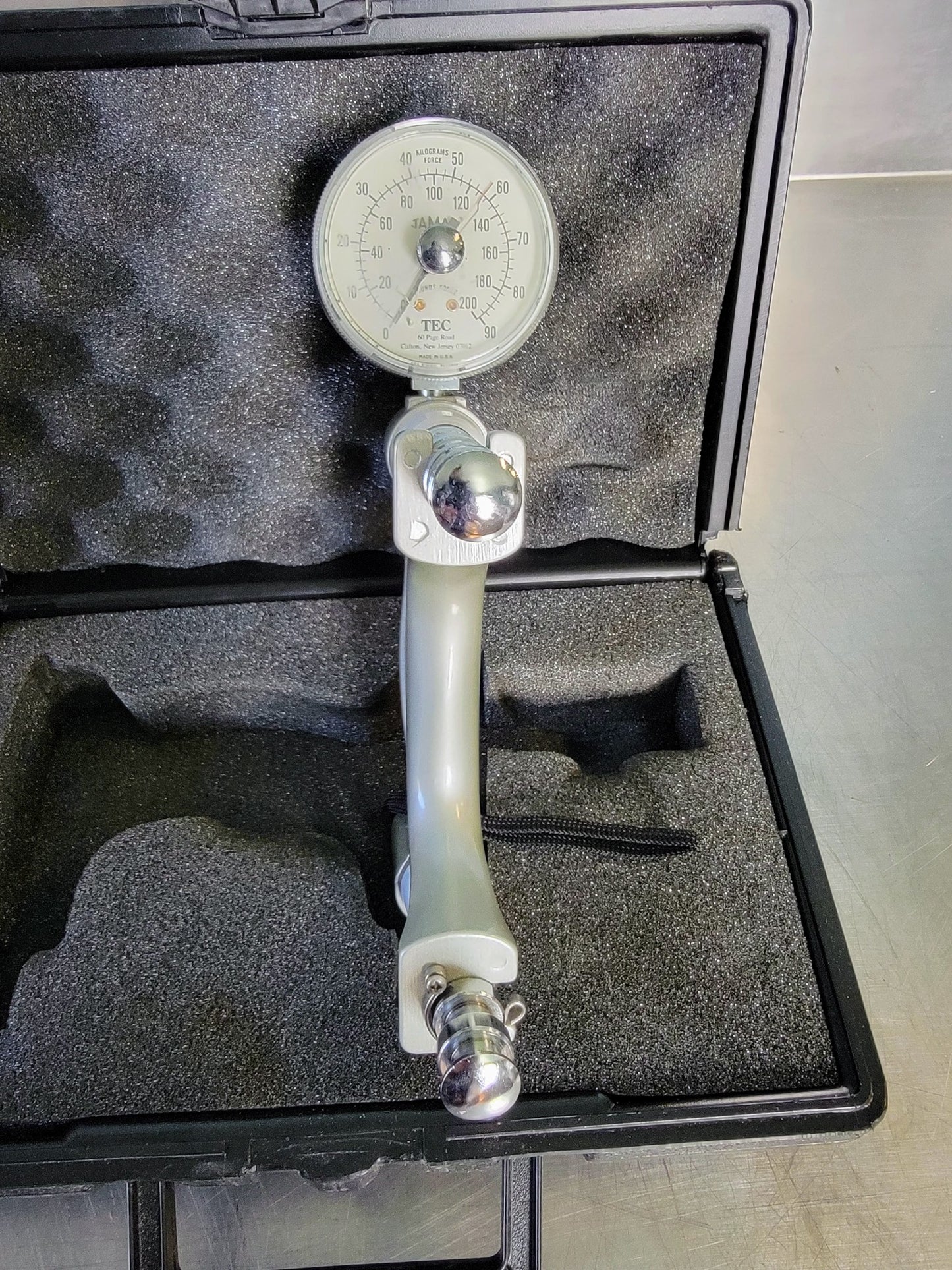 100% JAMAR 5030 J1 HYDRAULIC HAND DYNAMOMETER with CASE 0 - 200 Lbs FREESHIP