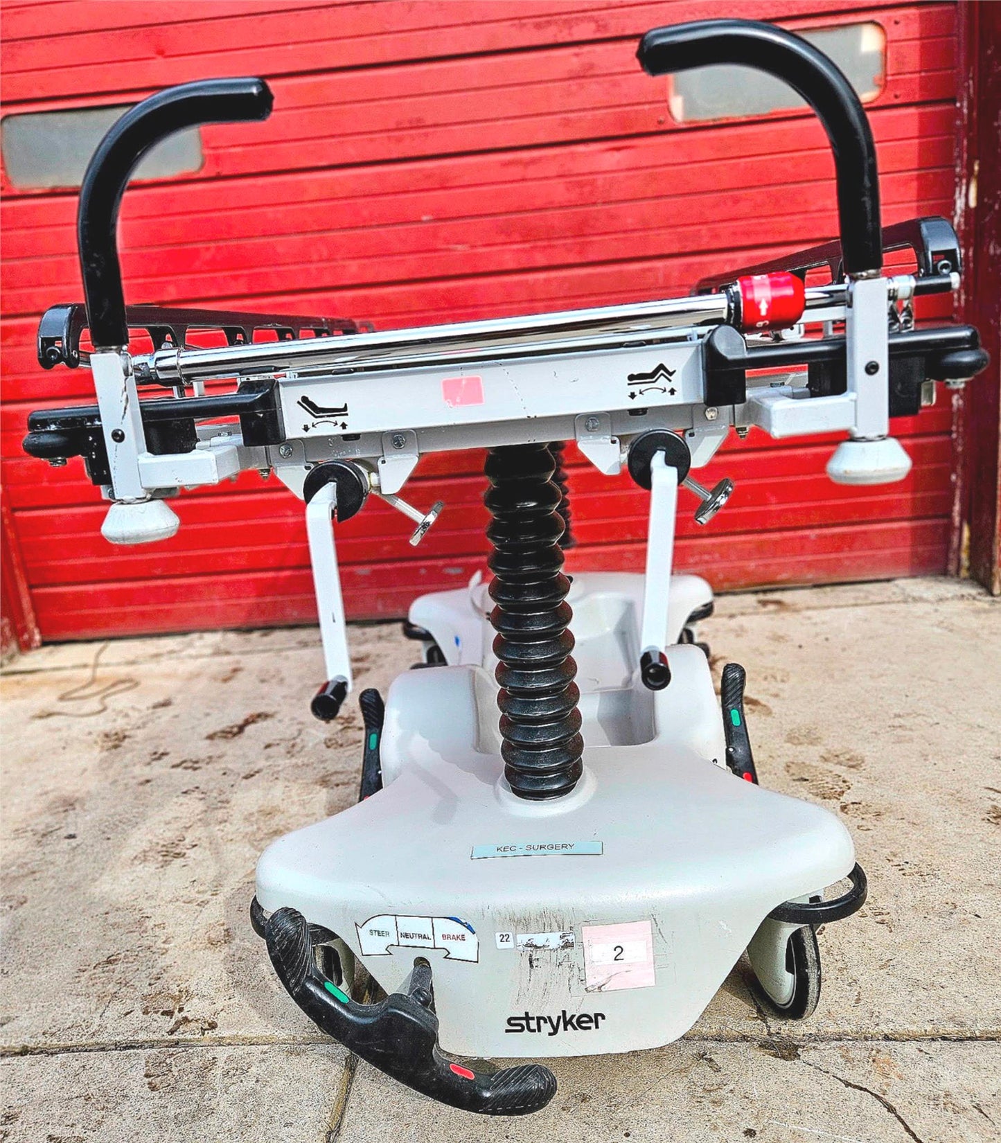 "BIG WHEEL" STRYKER 1079 EYE SURGERY GURNEY NO MATTRESS 90-DAY-WARRANTY FREESHIP
