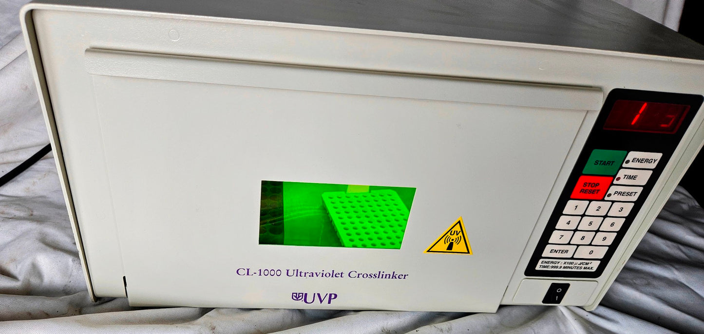 WARRANTY* UVP CL-1000 ULTRAVIOLET CROSSLINKER with OPERATIONAL MANUAL WATCHVIDEO