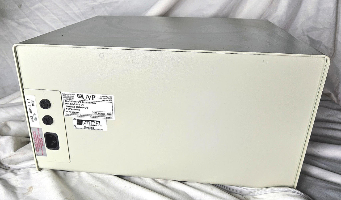 WARRANTY* UVP CL-1000 ULTRAVIOLET CROSSLINKER with OPERATIONAL MANUAL WATCHVIDEO