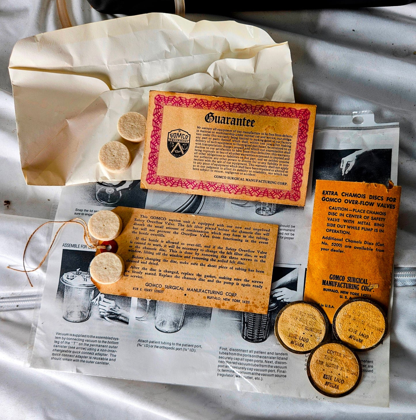 WARRANTY GOMCO 711 SUCTION ASPIRATOR VACUUM PUMP & CANISTERS TUBING WATCH VIDEO