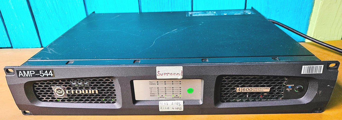 WARRANTY* CROWN DCi 4x600MX DRIVECORE 4x600WATT CHANNELS with OPERATIONAL MANUAL