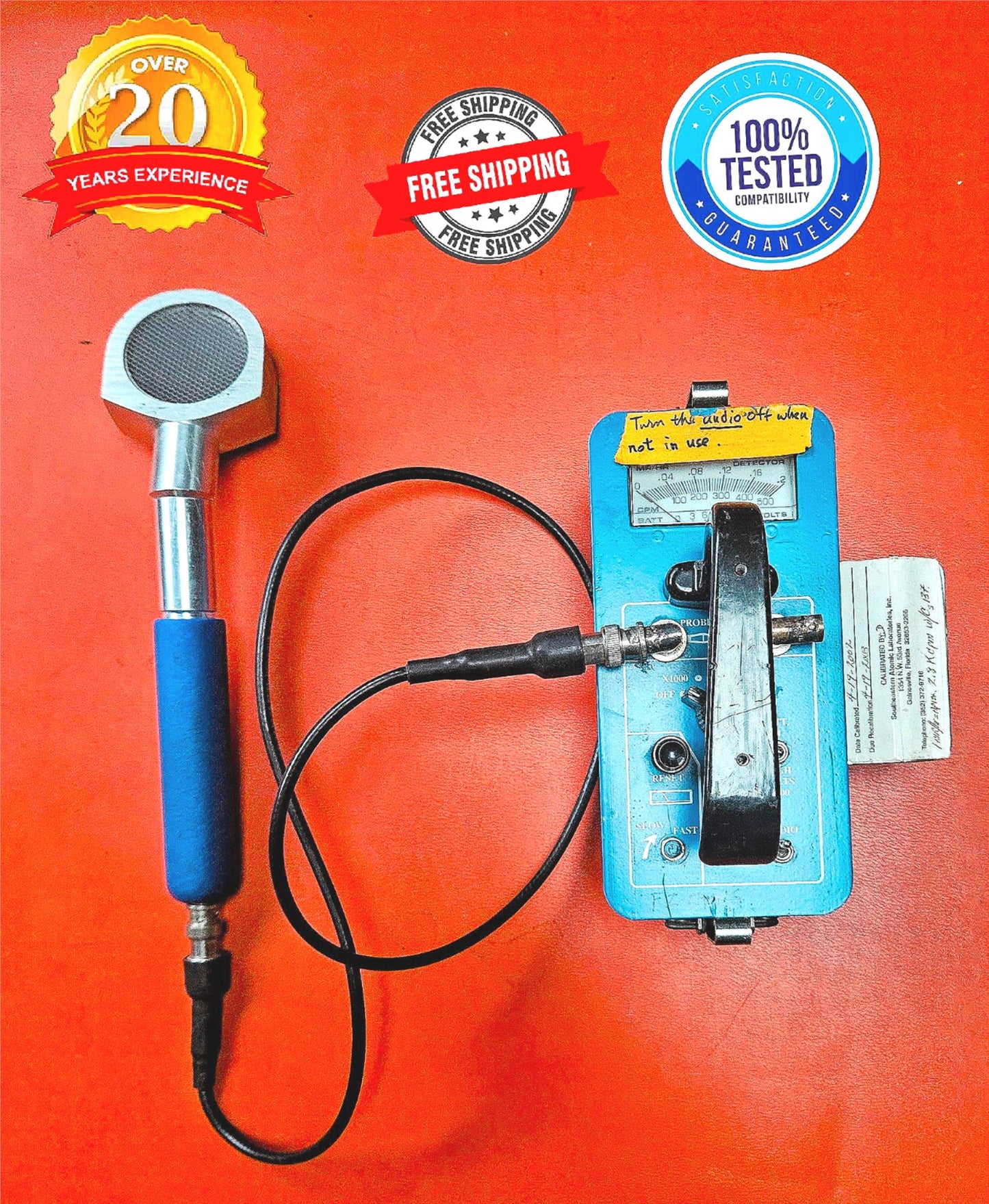 WARRANTY WES B JOHNSON GSM115 GEIGER COUNTER VICTOREEN 489-110C PROBE WatchVideo