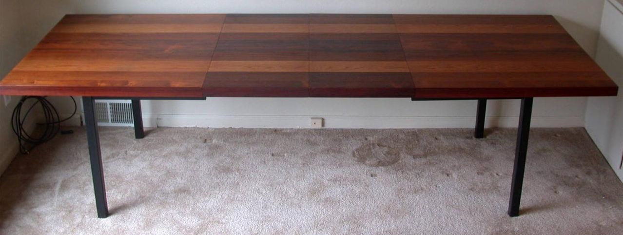 MILO BAUGHMAN ROSEWOOD OAK WALNUT TABLE RARE WONDERFUL DESIGN SOLID