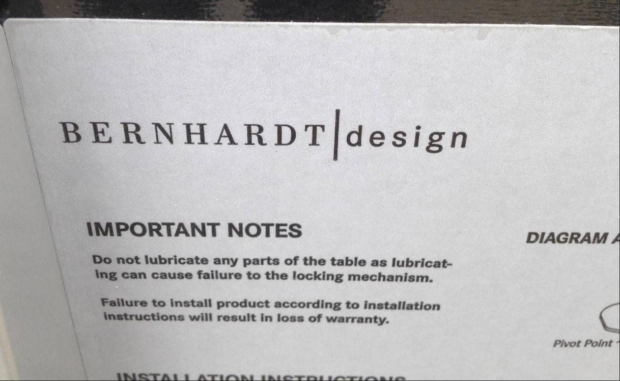 BERNHARDT DESIGN FOLD UP Folding Task TABLE w CASTERS 79wx36dx29h Milo Baughman