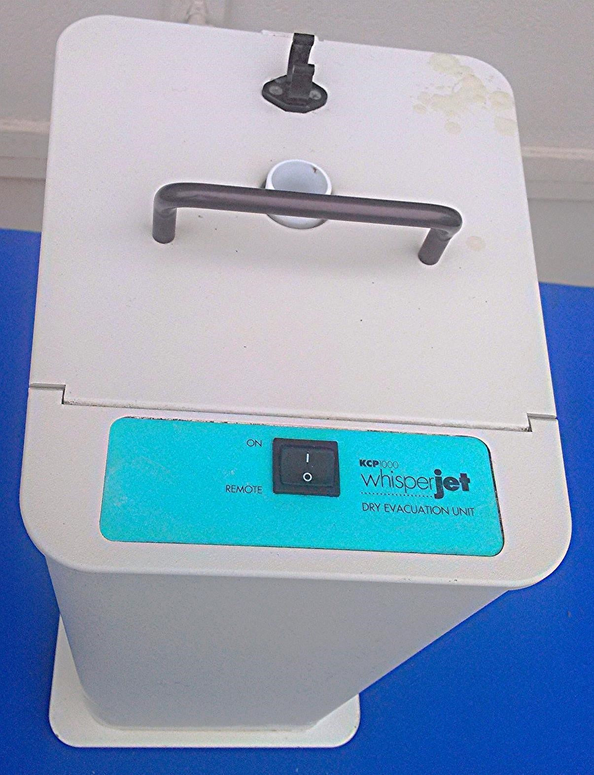 WHISPERJET KCP1000 DENTAL DRY EVACUATION VACUUM UNIT WATCH VIDEO UNIT WORKING