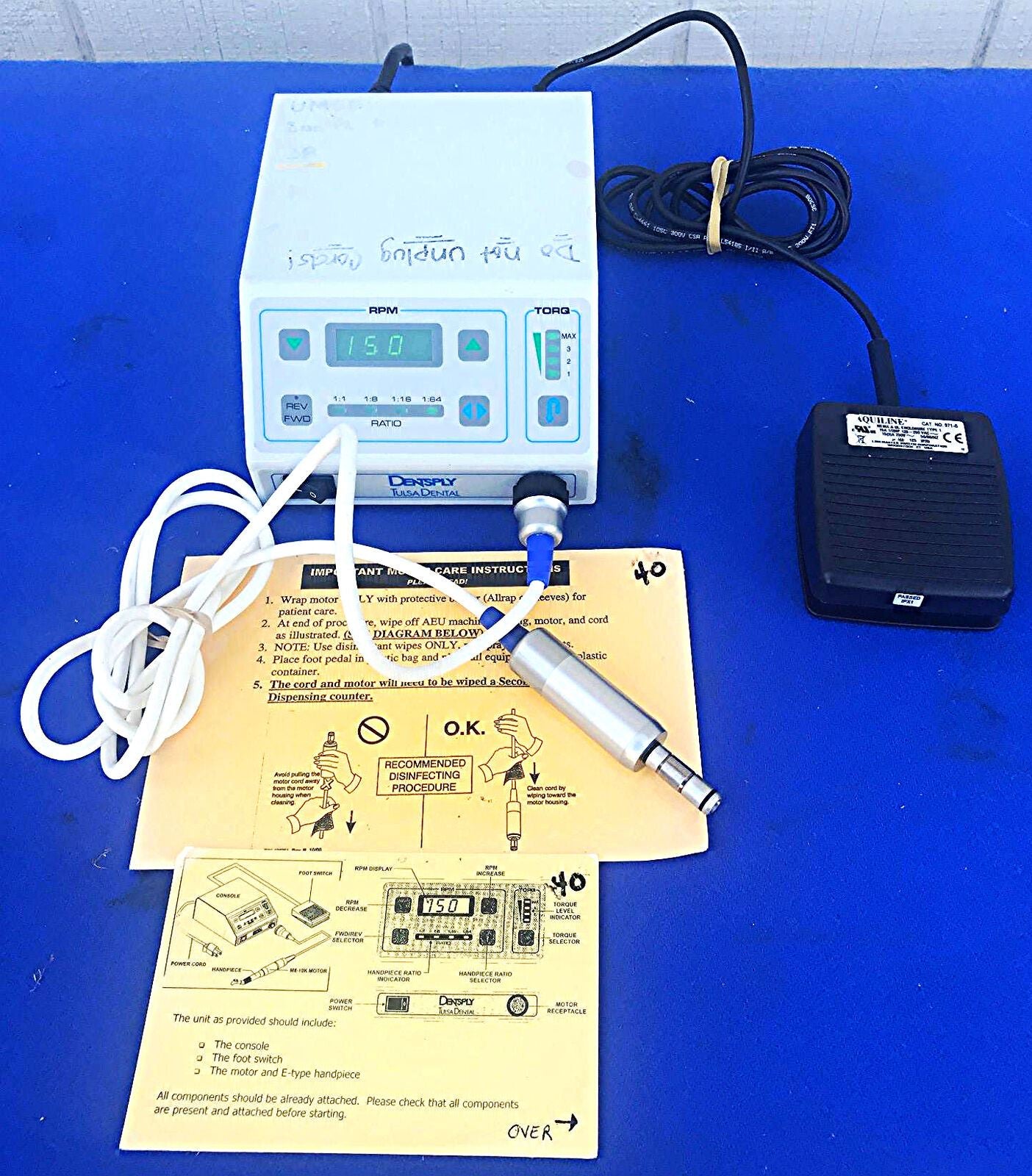 DENTSPLY AEU-20 COMPLETE with DRILL STERILIZED FREE SHIPPING WATCH VIDEO