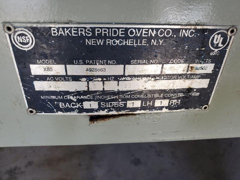 BAKERS PRIDE® model X80 ELECTRIC SINGLE STACK CONVECTION OVEN FREE SHIPPING