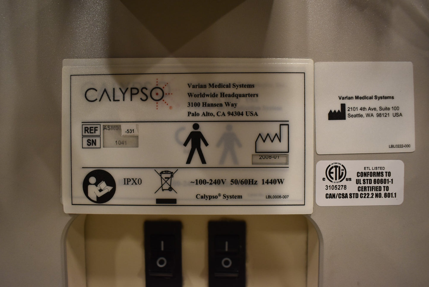 *VARIAN CALYPSO® 4D GPS for the BODY® LOCALIZATION & RADIOTHERAPY SYSTEM FREESHI