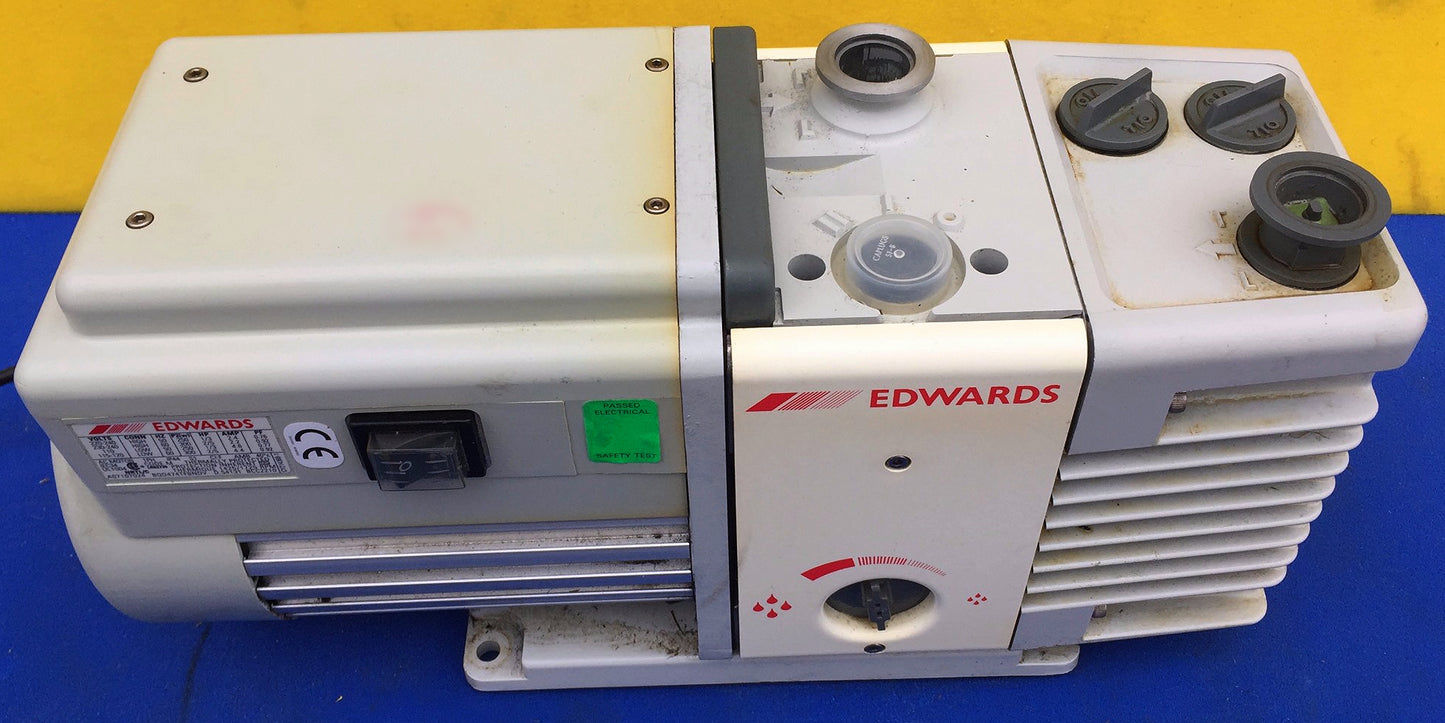 EDWARDS 12 E2M12 ROTARY VANE MECHANICAL VACUUM PUMP WATCH VIDEO FREE SHIPPING