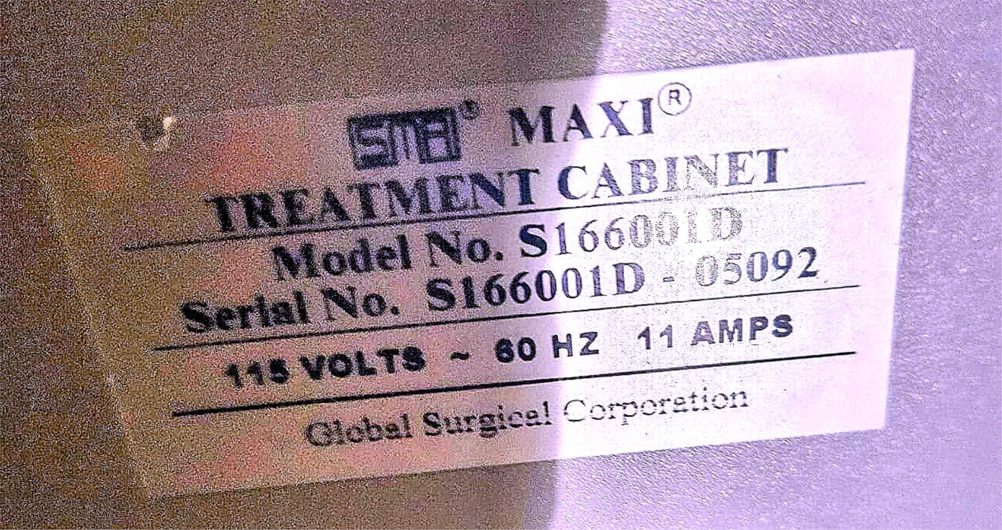 WARRANTY SMR MAXI ENT MEDICAL TREATMENT CABINET & 2GAST VACUUM PUMPS WATCH-VIDEO